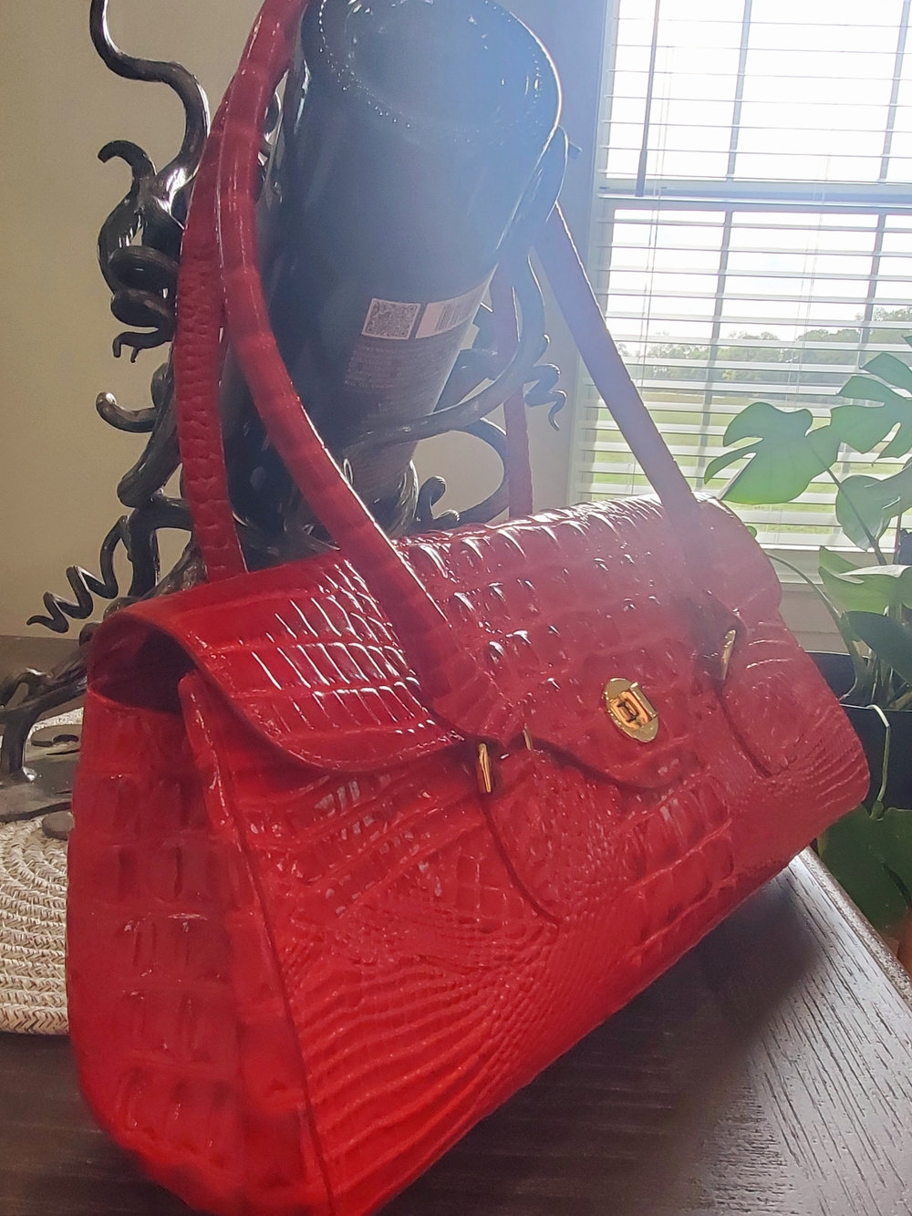 Brahmin Dayan Carnation Red Satchel Shoulder Handbag NWOT